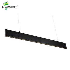 High Efficiency Modern Office School Warehouse Decorative Linear Lamp 28W Black Led Batten Light