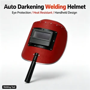 Songcheng SC-111 Handheld Auto-Darkening Welding With 100x60mm Cartridge Auto-Dimming Half View For Metal Fabrication & DIY