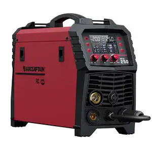 ARCCAPTAIN MIG250 110V/220V MIG/Gasless MIG/Stick/Lift TIG Welder with Spool Gun 6-in-1 MIG Welding Machine