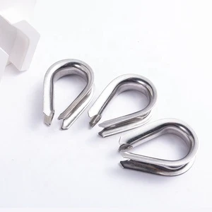 16mm Rope Net End Fitting Stainless Steel Open Thimble
