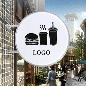 New Design Wall Mounted Outdoor LED Plastic Light Box For Coffee Shop Tavern Logo