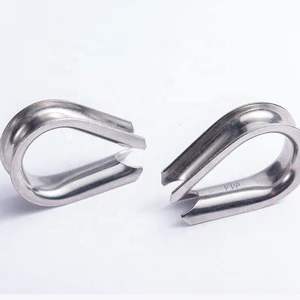 M16 304 Stainless Steel Wire Rope Accessories Sling Thimble for Cable