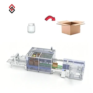 Factory Direct Electric Robotic PLC Sealing Pick Place Case Packer for Food Bottles Cans Pouches Cartons Digital Motor CE