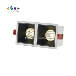 LED Embedded Line Light Grille Light Commercial Household Light Black Reflective Cup 2 Lamp KH-OC-TH-107-5W