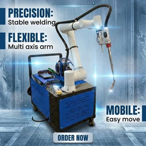 Industrial MIG Welding Robot Arm 6 Axis Collaborative Motor Electromechanical Drive 3-5x Higher Capacity Welding Loading