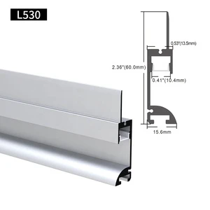 15.6*60MM With Diffuse Recessed Plaster In Gypsum Drywall Alu Channel Extrusion LED Strip Light Aluminium Trimless LED Profile