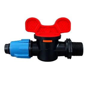 Irrigation Valve Coupling 1/2 in Black Red Blue PP Plastic Straight Type for Garden Irrigation Systems Vietdrip