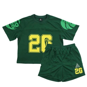 HEALY Custom Print Mesh Boxy Crop Retro Football Jersey Shirt And Shorts Set Men Short Sleeve Polyester Women's Summer Sets
