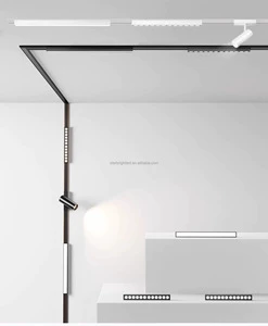 Dimmable 48V LED Intelligent Magnetic Track Light Modern Indoor Lighting System with Aluminum Body for Showroom