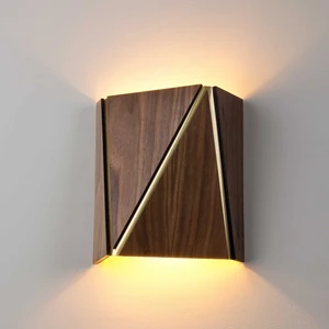 Modern Antique Design Indoor Decoration Wooden Hotel Corridor Wall Lamps