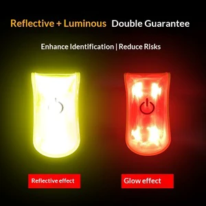 3M Luminous Magnetic Clip LED Reflective Warning Light for Night Running Sports Cycling Electric Bikes
