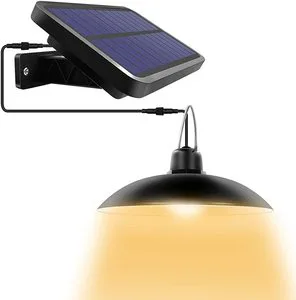 Solar Powered LED Lamp Garden Patio Home Decor; IP65 Rated Outdoor Hanging Pendant Light Porch Shed Barn Gazebo Outdoor Space