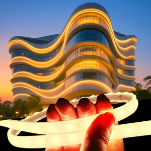 Custom Ultra-Thin Led Strip Light Flexible Neon Light for Outdoor Hotel University Curve Architectural Contour Building Facade