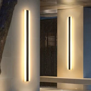 Modern Strip Wall Lamps Indoor Outdoor Aluminum Acrylic Wall Bar Ceiling Lights