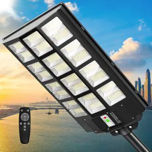 Solar Street Lights Outdoor 192 LED 80 W Solar Flood Light Solar Powered Security Exterior Wall Mount Lamp Motion Sensor