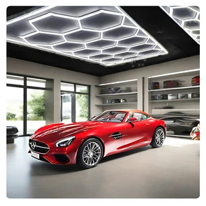 Factory Hot Sell Led Hexagon Wall Lights Hex Lights for Garage Ceiling Hexagon Led Lighting for Decorative Garage Barber Shop