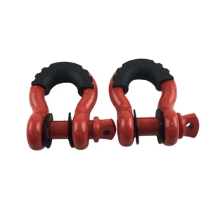 US Type Steel Bow Shackles Hitch Receiver Shackle Powder Coating & Galvanized Surface Marine Hardware D Shackle Towing Trailer