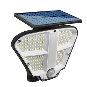 160LED Solar Garden Lamp Motion Sensor Light with Flame Outdoor Waterproof Street Lamp