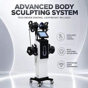 Body Sculpting Machine Inner Ball Roller Vertical Bi-Directional Red Blue Light Lymphatic Drainage Cellulite Slimming Spa