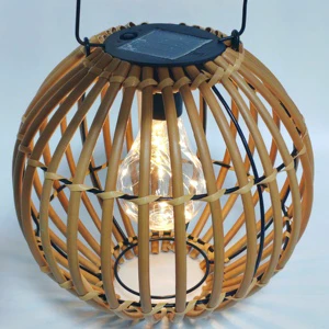 Wholesale Circular Solar Woven Lamp for Home Decoration, Outdoor Leisure Camping, Garden Parties