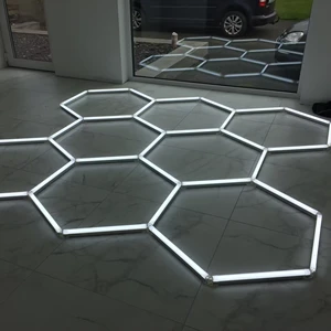 High Quality CRI Hexagon Lights for Garage Auto Washing Workshops