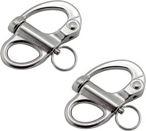 Fixed Spring Shackle, Stainless Steel 316 Quick Release Snap, Marine Rigging, Factory Direct Wholesale for Cross-border Trade