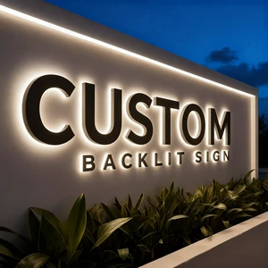 Rebow Customized Backlit Sign Led Channel Letters 3d Letter Stainless Steel Led Illuminated Signage Outdoor Sign For Business