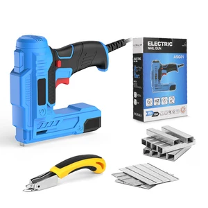 220V DIY Electric Nail Gun for Wood Roofing Decorative Ceiling Frame Metal Material Battery Power Source