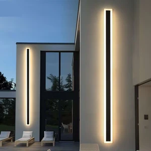 High Quality Stainless Iron Linear Wall Light Ac90v 265v Warm White 3000k 6000k Led Long Strip Wall Light