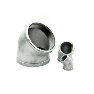 Wholesale 1 Piece 45 Degree Curving Carbon Steel Galvanized Pipe Fittings Elbow Thread Adapter 1/2'~6' Size ISO9001 CE Certified