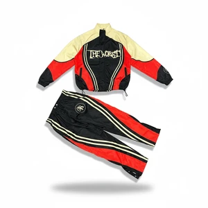 Custom Nylon Tracksuit for men Athletic Windbreaker Set with Zipper Jacket & Joggers custom printed logo