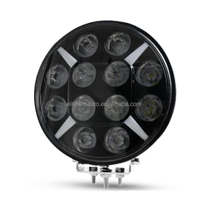 Eliteson 12LED Round Work Light 12V 24V IP67 Waterproof Offroad Driving Lamp for Truck Tractor Excavator Heavy Duty Vehicle