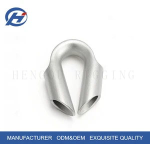 Factory Wholesale Hot Dipped Galvanized Tubular Wire Rope Thimble Carbon Steel Anti Rust Construction Rigging Hardware Multi