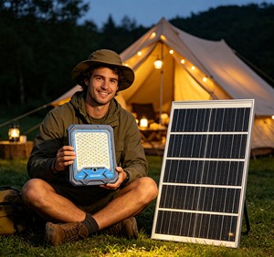 Split-type Solar Floodlight, Waterproof Super-bright High-power Lighting for Construction Sites and Outdoors