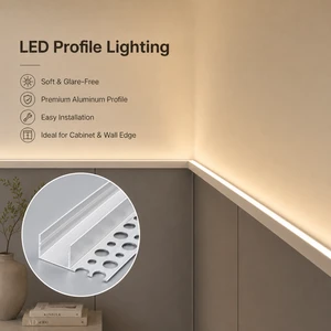 Custom Embedded Recessed LED Aluminum Alloy Linear Light Channel Cuttable & Weldable for Interior Ceiling Wall Lighting Projects