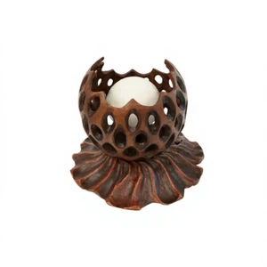 Decorative Eco-Friendly Custom Electric Teak Wood Table Lamp Touch Control Flower Shade for Modern Home Hotel Interior Lighting