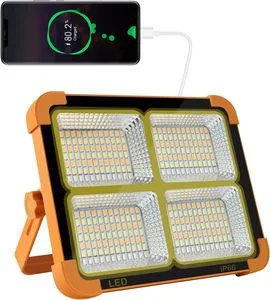 Hot sale IP66 Solar USB Rechargeable LED Flood Light 3000K-6000K Waterproof Portable Emergency Work Light