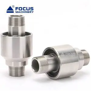 End External Thread Rotary Joint Straight Through Pipe Fittings Swivel Joints Mechanical Seal Hydraulic Oil Water Swivel Union