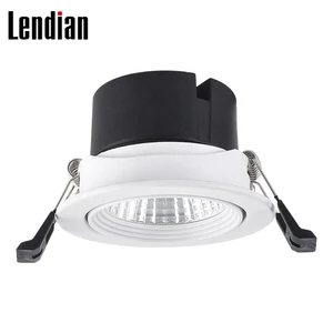5W-15W Multi-Angle LED Downlight Aluminum Adjustable Spotlight Hotels COB Base 3000K CE Certified Recessed Ceiling Lighting