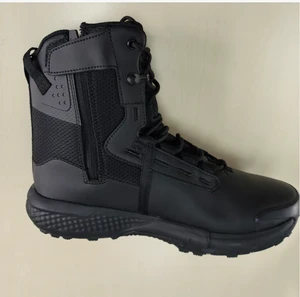 TSB83 Comfortable Men Black Hiking Boots Light Weight with Side Zip Customization Brand