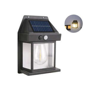 Outdoor Solar Patio Wall Light Motion Sensor IP65 LED Lamp Water-Resistant for Gardens Yards Barns Garages