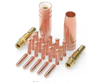 Leader Customizable MIG Welding Gun Kit .030'' Copper Tip-Nozzle-Diffuser Compatible 100L Tweco Mini/#1 1-Year Warranty OEM