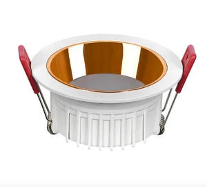 COB 15W LED gold silver white reflector round recessed scoop led downlight 110mm neutral white cct
