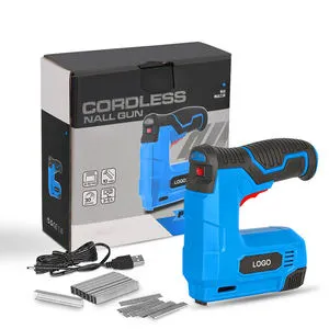 DIY Cordless Electric Wireless Stapler Nail Gun OEM ODM for Carpentry and Home Use Lithium Battery Powered Steel Material