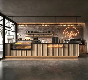 Custom Coffee Shop Interior Design | Modern Glass Display Cabinets & Cafe Bar Furniture | Turnkey Store Decoration Solutions