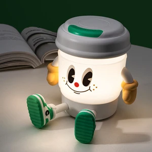 Coffee Cup Night Lamp USB Charging Bedroom Light Creative Decorative Night Lamp for Gift