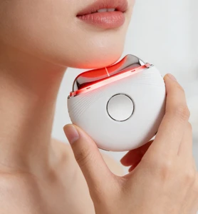 Hot Cold EMS Microcurrent Face Contouring Gua Sha Tool with Vibration Three Color Lights Firming & Face Lift USB Rechargeable
