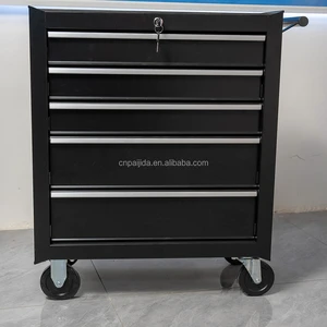 Heavy Duty OEM ODM Anti-Rust Lockable Tool Storage Cabinet with 5-Drawers and Wheels for Industrial Garage Auto Repair Workshop