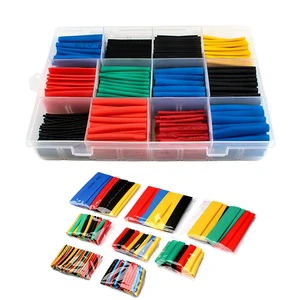 HUSA 164pcs Ratio Heat Shrink Tubing Thermoresistant Tube Heat Shrink Wrapping Kit Versatile 2:1 Heat Shrink Cable Sleeves