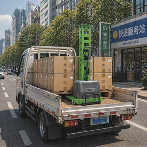 Mini Electric Stacker 1 Ton Self Pickup Stacker For Indoor Logistics Equipment CE ISO
